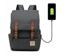 Bez Marki Tamsiai pilkas "oxford" kuprinė nešiojamam kompiuteriui 15,6" su Usb