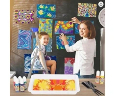 Bez Marki Tapyba ant vandens magijos rinkinys DIY 6 spalvų Ebru meniniai dažai XXL