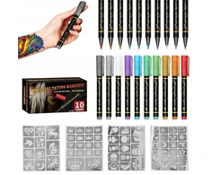 Bez Marki TATUiruočių rinkinys SU RAŠIKLIAIS IR ŠABLONAIS TATUiruotės DIDELIAM VAIKAMS