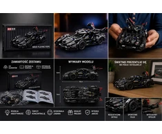 Bez Marki Technic Sports Car Blocks 312 Elements Juodas Hypercar Premium modelis