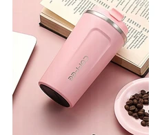 Bez Marki Terminis puodelis 450ml su Lcd ekranu, rodo temperatūrą, rožinis