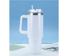 Bez Marki Termo puodelis su šiaudeliu, 1200 ml, nerūdijantis plienas, juodas