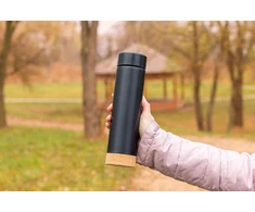 Bez Marki Termosas 450 ml, nerūdijančio plieno, su kamštienos dugnu