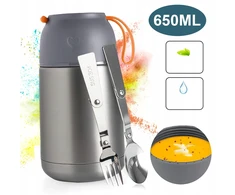 Bez Marki Termosas maistui 650ml su stalo įrankiais, nerūdijančio plieno