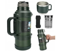 Bez Marki Termosinė talpykla 2000 ml, plieninė, su arbatinuku, tamsiai žalia