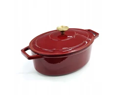 Bez Marki Tikman ovalus emaliuotas ketaus puodas BH-0002, 4,4 l