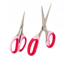 Bez Marki Tikslios žirklės, rinkinys 2, 10,5 cm ir 14 cm, rožinės spalvos