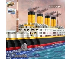 Bez Marki Titaniko 3D dėlionė konstruktorius 1860 dalių laivas vaikams nuo 3 metų PP medžiaga | TITANICBLOCKS