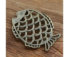 Bez Marki Trivet arbatinukas paaukštintu pagrindu Owl Fish Fish Coaster