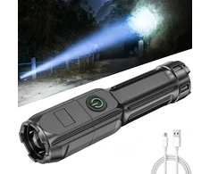 Bez Marki TSG-398 LED Cree Zoom Tactical USB žibintuvėlis, stiprus diodas