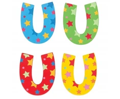Bez Marki U drewniana litera Mix kolorów Bigjigs Toys BJ581