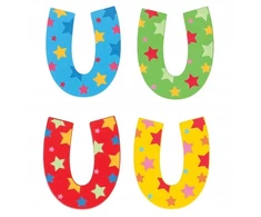 Bez Marki U drewniana litera Mix kolorów Bigjigs Toys BJ581