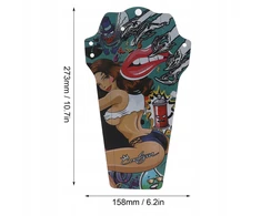 Bez Marki Universalus dviračio purvasaugis Mtb priekiniam/galiniam ratui, juodas 273x158mm
