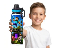 Bez Marki Vaikiškas aliuminio vandens butelis su pavadinimu 850ml MINECRAFT
