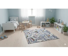 Bez Marki Vaikiškas kilimas SCANROAD CITY CARS PLAY BUILDINGS 200x200