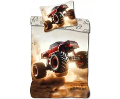 Bez Marki Vaikiškas patalynės komplektas 140x200, medvilninis „Monster Truck“