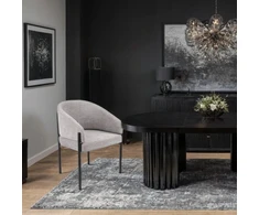 Bez Marki Valgomojo kėdė svetainės stalui, minkšta, Lugano Loft, smėlio spalvos audinys