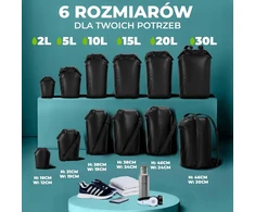 Bez Marki Vandeniui atsparus maišelis "dry Bag" 10l kelionėms ir vandens sportui
