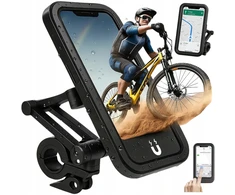 Bez Marki Vandeniui atsparus telefono laikiklis dviračiui, motociklui, vežimėliui, 360°