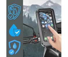 Bez Marki Vandeniui atsparus telefono laikiklis dviračiui, motociklui, vežimėliui, 360°