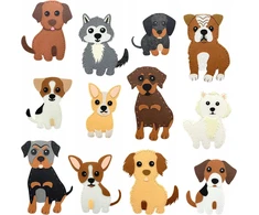 Bez Marki VELTININIAI GYVŪNAI ŠUNIŲ SIUVIMO VAIKAMS DIY DOG ŠUNIŲ RINKINYS iš 12