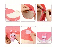 Bez Marki Veltinio siuvimo rinkinys vaikams: 4 rankinės, Diy rinkinys