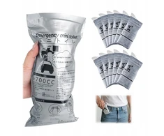 Bez Marki Vienkartiniai avariniai tualeto maišeliai 700 ml, turistams, 12 vnt.