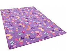 Bez Marki Violetinis Dywan Dziewczynki 140x200 Motyle kwiatki