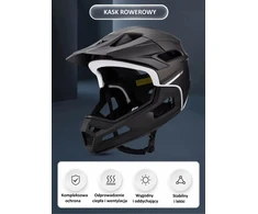 Bez Marki Visą veidą dengiantis MTB dviračio šalmas su nuimama viso veido burna 58-62 cm