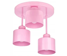 Bez Marki WULKAN 3 Lampa sufitowa - Dziecięca, metalo sp., rožinė 3xE27