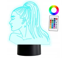 Bez Marki Xl 3d Led lempa Ariana Grande, 16 spalvų, su pulteliu