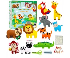 Bez Marki Zoo Felt gyvūnų siuvimo rinkiniai CREATIVE FELT SET su dėžute