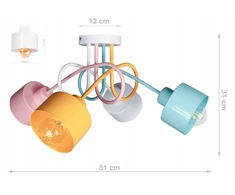 Pakabinamas šviestuvas Bez Marki Żyrandol do pokoju dziecięcego EDISON LOFT lampy sufitowe do pokoju spalva