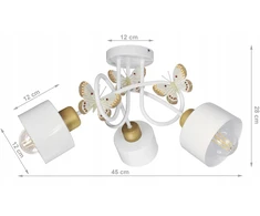 Bez Marki Żyrandol do pokoju dziecięcego LOFT GOLD lampa sufitowa wisząca balta led