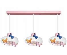 Bez Marki Żyrandol do pokoju dziecka ELO MOTYLEK lampa sufitowa wisząca loft led róż