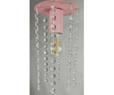 Lubinis šviestuvas Bez Marki ŻYRANDOL LAMPA SUFITOWA CRYSTAL 3 RÓŻ GLAMOUR