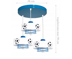 Bez Marki ŻYRANDOL LAMPA SUFITOWA MUNDIAL SPIRO mėlyna do pokoju dziecka led loft
