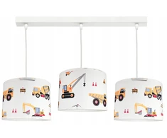 Bez Marki Żyrandol lampa sufitowa wisząca dla dziecka abażur KOPARKI 3 led nowoczesna