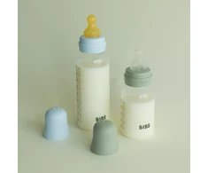 BIBS BABY BOTTLE buteliukas - 1x plastikinis buteliukas nuo pilvo dieglių, silikonas, 270ml