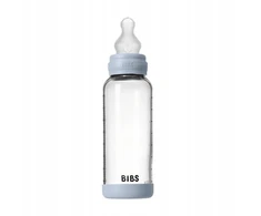 BIBS BABY BOTTLE buteliukas - 1x stiklinis buteliukas 100% hipoalerginis silikonas, 240m