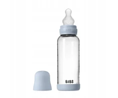BIBS BABY BOTTLE buteliukas - 1x stiklinis buteliukas 100% hipoalerginis silikonas, 240m