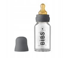 BIBS buteliukas naujagimiui nuo dieglių, be BPA 110 ml geležies, patogus, stiklas