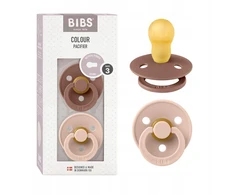 BIBS Color apvalus čiulptukas kūdikiui, 2 vnt. 18 m+ Dusty Woodchuck&amp;Blush