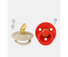 BIBS Color čiulptukas kūdikiui 2 vnt. Anatominis plokščias 0m+ Vanilė/Obuolys