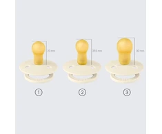 Bibs Colour smūkelis, 2 vnt., kaučiukas, 6 m+, vanilės spalva