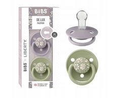 BIBS De Lux apvalių čiulptukų rinkinys 2 vnt SILICONE 0-36m Capel Sage