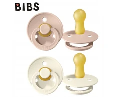 BIBS hevea čiulptukas 6-18 RUBBER 2 pak. Blush ivory