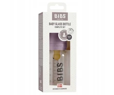 BIBS kūdikio buteliukas 110 ml MAUVE HEVEA guminis spenelių stiklas