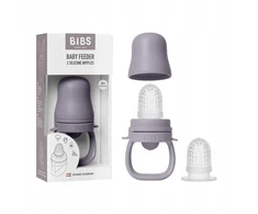 BIBS kūdikių maisto dozatorius, 2 silikoniniai žindukai 4+ m, Fossil Pilkas