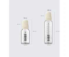 BIBS stiklinis kūdikių buteliukas, nuo pilvo dieglių, be BPA, 225 ml violetinis